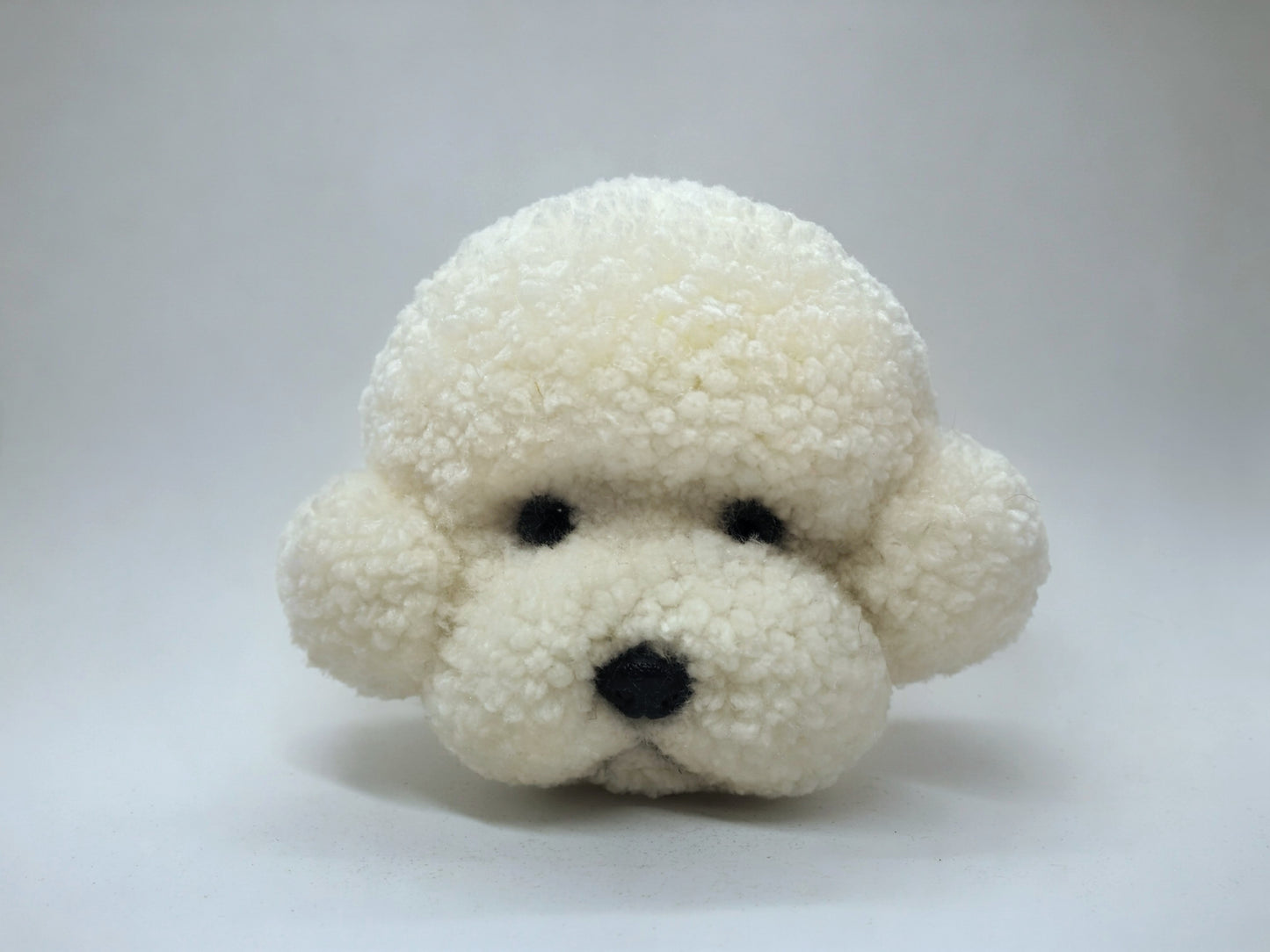 Doggie Art Keychain: MARSHMALLOW (Made to Order)