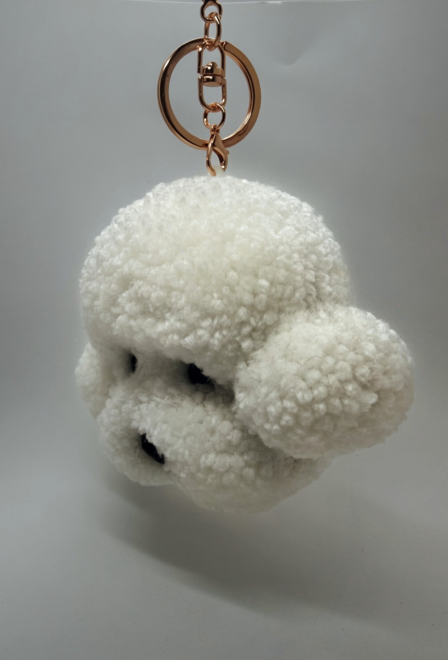 Doggie Art Keychain: MARSHMALLOW (Made to Order)