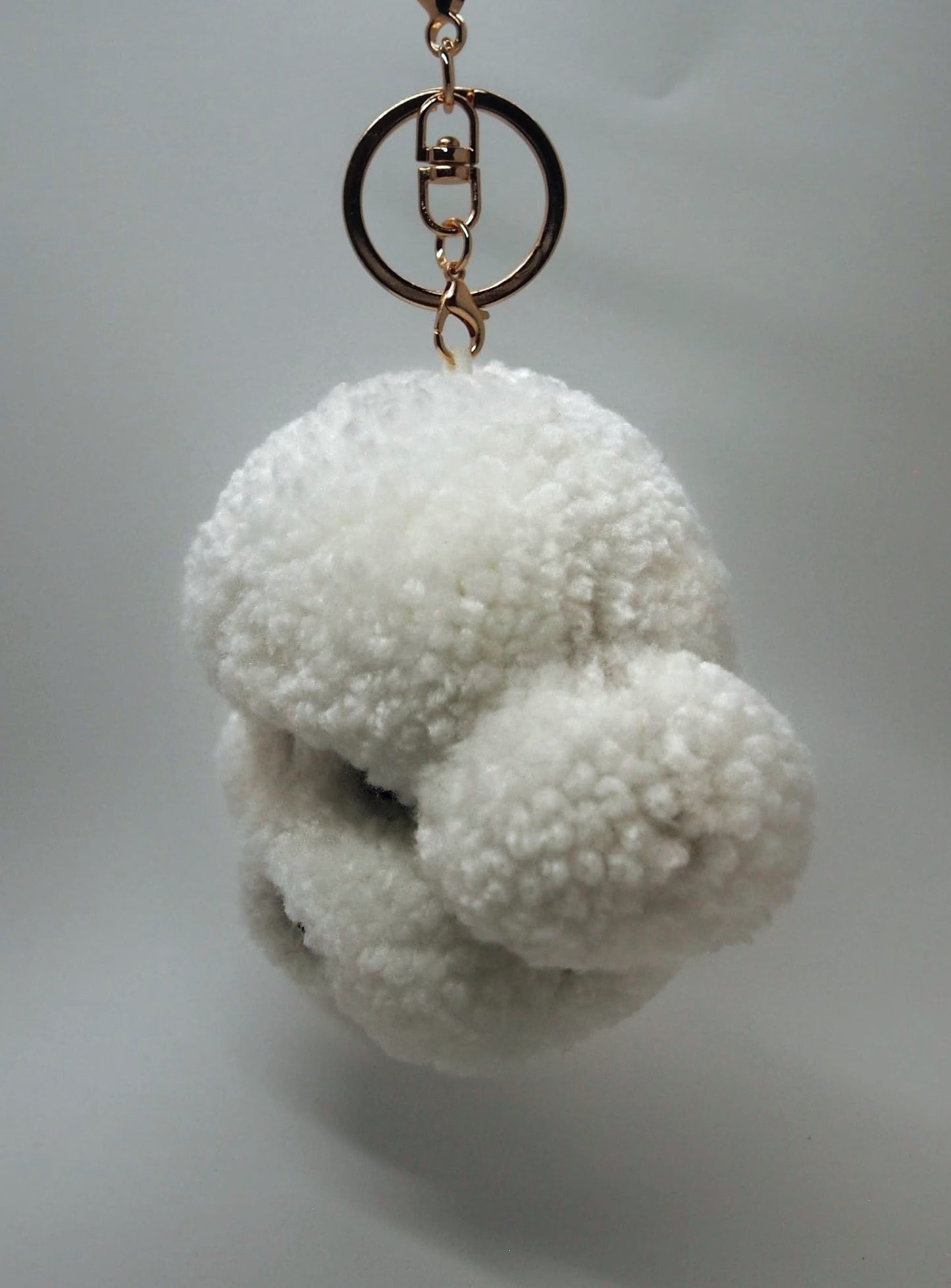Doggie Art Keychain: MARSHMALLOW (Made to Order)